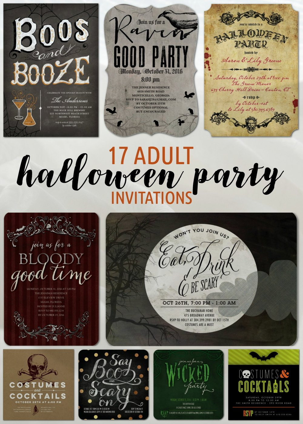 Invitation Ideas For Halloween Party
 17 Adult Halloween Party Invitations Newlywed Survival