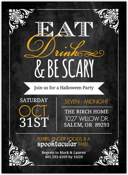 Invitation Ideas For Halloween Party
 Halloween Party Food Ideas Cocktails DIY Decorations