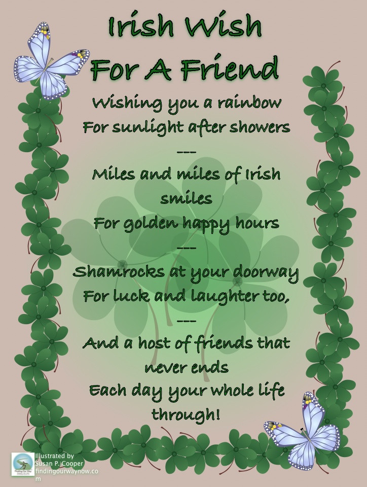 Irish Birthday Wishes Funny
 Irish Wish For My Friends Poem Finding Our Way Now