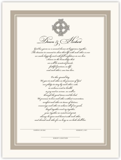 Irish Wedding Vows
 Irish Scottish and Celtic Wedding Vows Blessings and