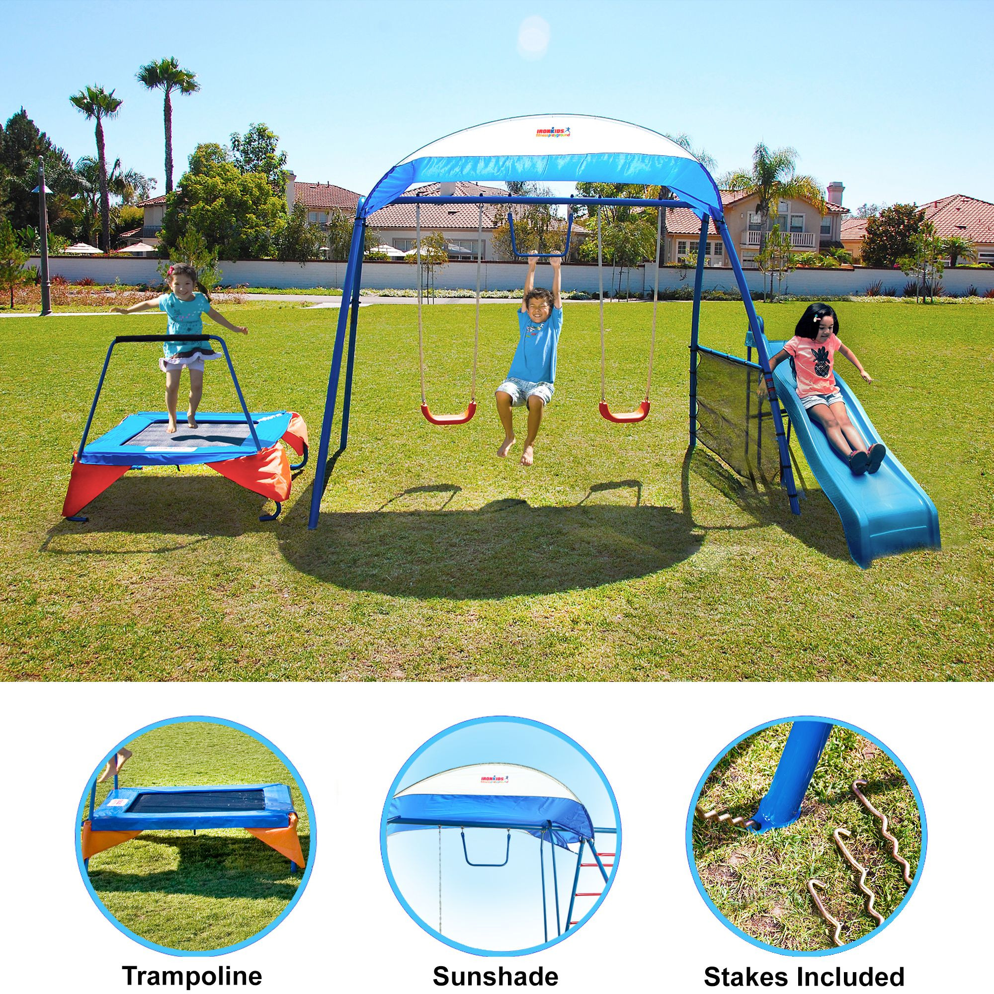 Iron Kids Swing Sets
 IronKids Inspiration 250 Fitness Playground Metal Swing