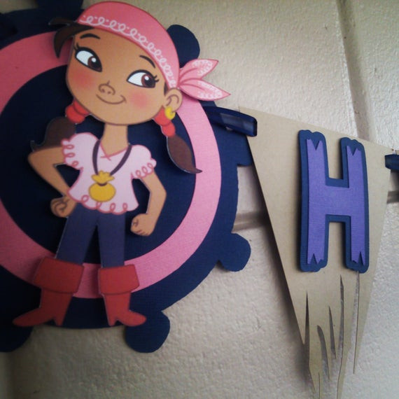 Izzy Birthday Party Supplies
 Items similar to Izzy the Pirate Birthday Banner on Etsy