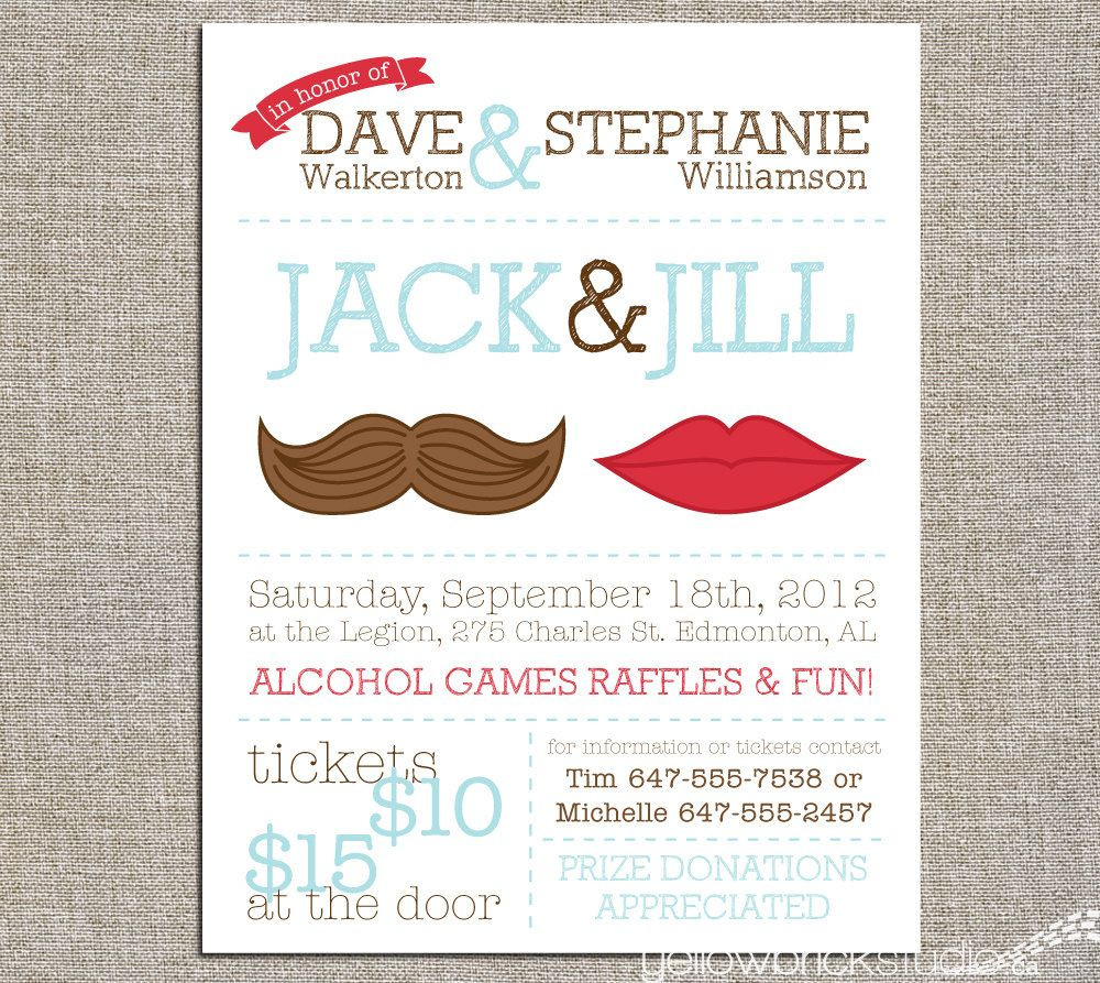 Jack And Jill Bachelor Bachelorette Party Ideas
 Jack & Jill Tickets Mr and Mrs