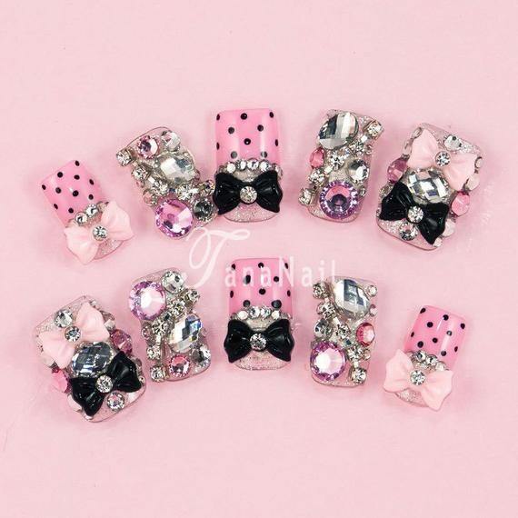 Japan 3d Nail Art
 Items similar to Japanese 3D Nail Art Press Nails