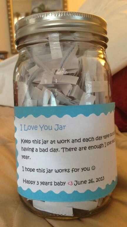 Jar Gift Ideas For Boyfriend
 Love you jar