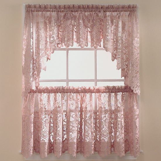 Jcpenney Kitchen Curtains
 JCPenney Home™ Shari Lace Rod Pocket Shaped Valance JCPenney