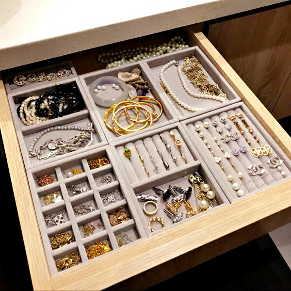 Jewelry Drawer Organizer DIY
 Drawer DIY Jewelry Storage Tray Ring Bracelet Box