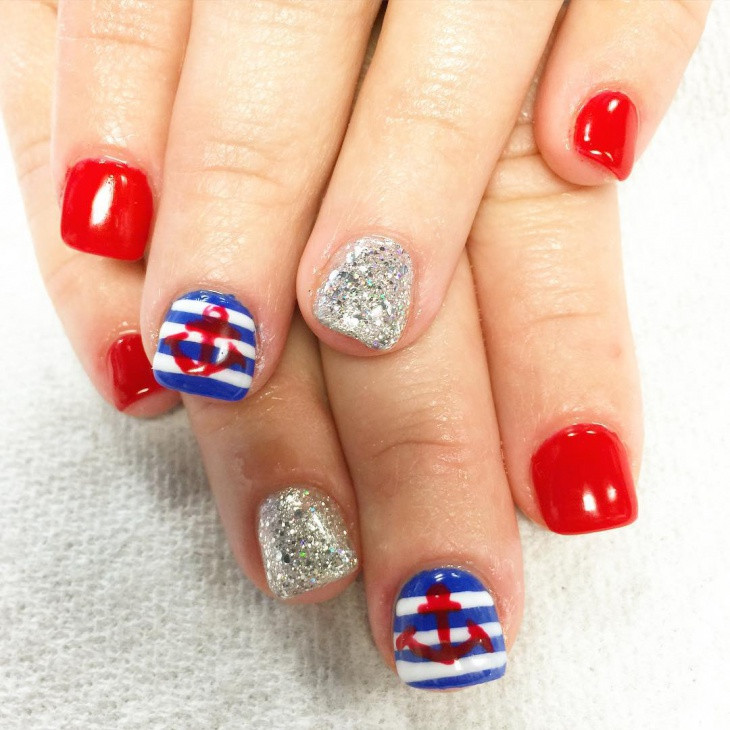 July 4th Nail Designs
 20 Fourth of July Nail Art Designs Ideas