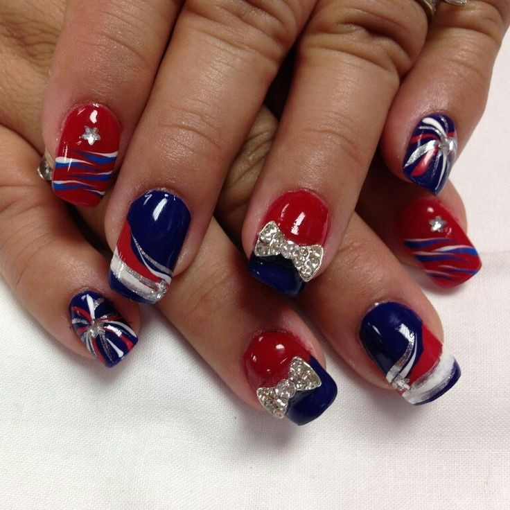 July 4th Nail Designs
 532 best 4th of July nail art images on Pinterest