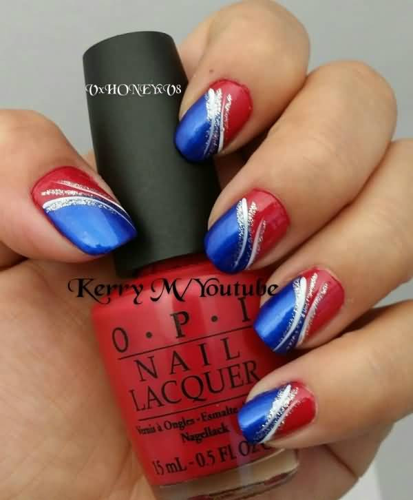 July 4th Nail Designs
 50 Adorable Fourth July Nail Art Ideas