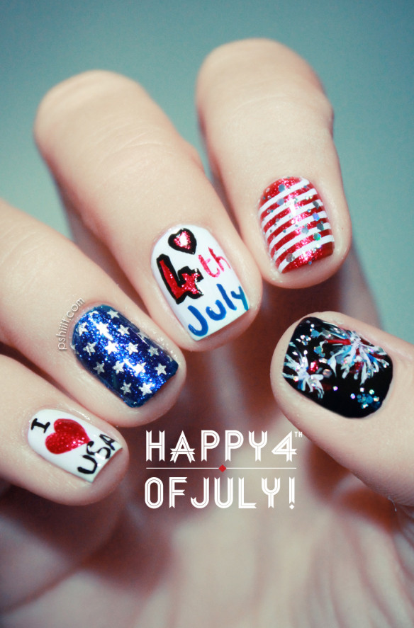 July 4th Nail Designs
 4th of July Nail Art Ideas