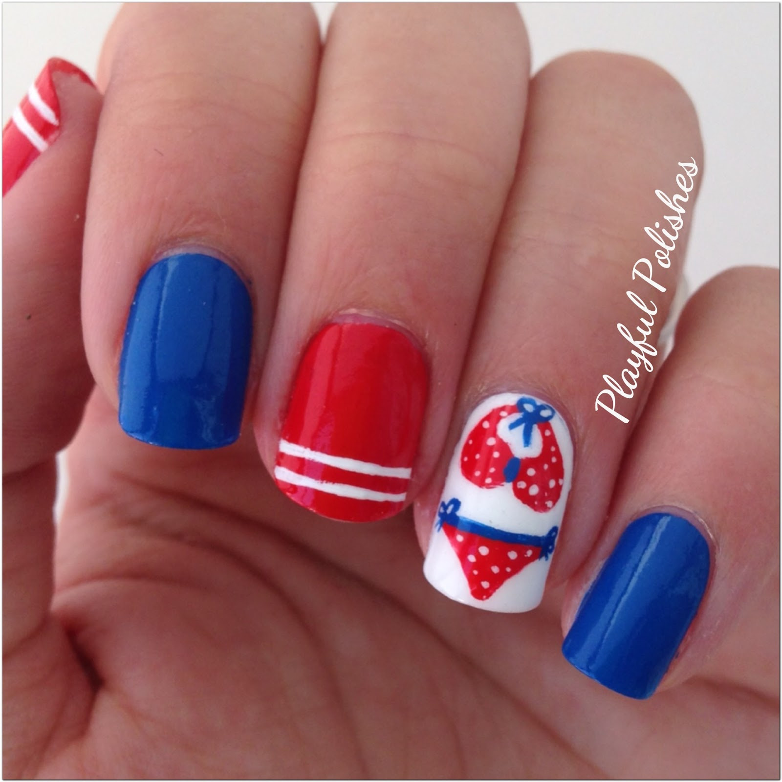 July 4th Nail Designs
 Playful Polishes 4TH OF JULY NAIL ART