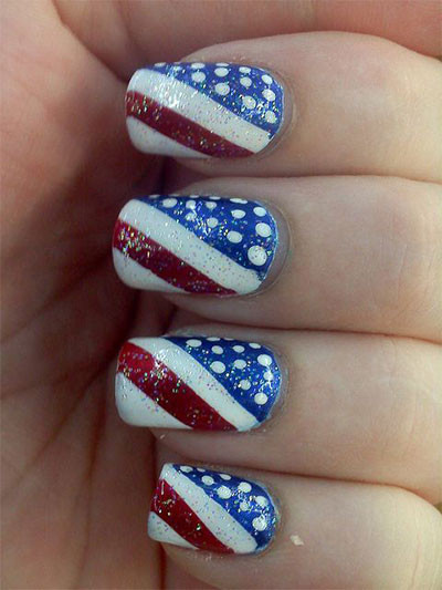 July Nail Designs
 10 Amazing Fourth July Acrylic Nail Art Designs Ideas