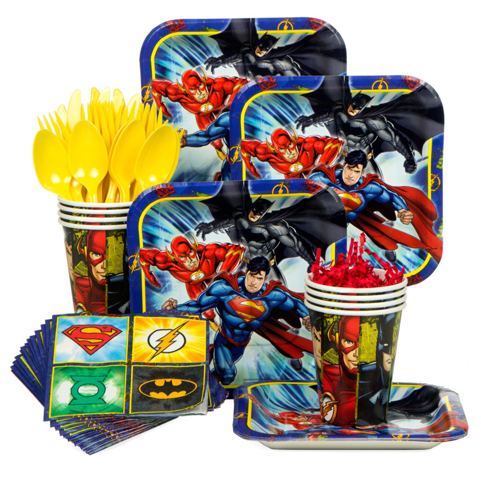 Justice League Birthday Party Ideas
 Justice League Birthday Party Standard Tableware Kit