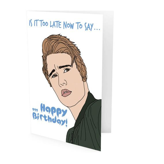 Justin Bieber Birthday Card
 Happy Birthday Greeting Card Justin Bieber Birthday Card