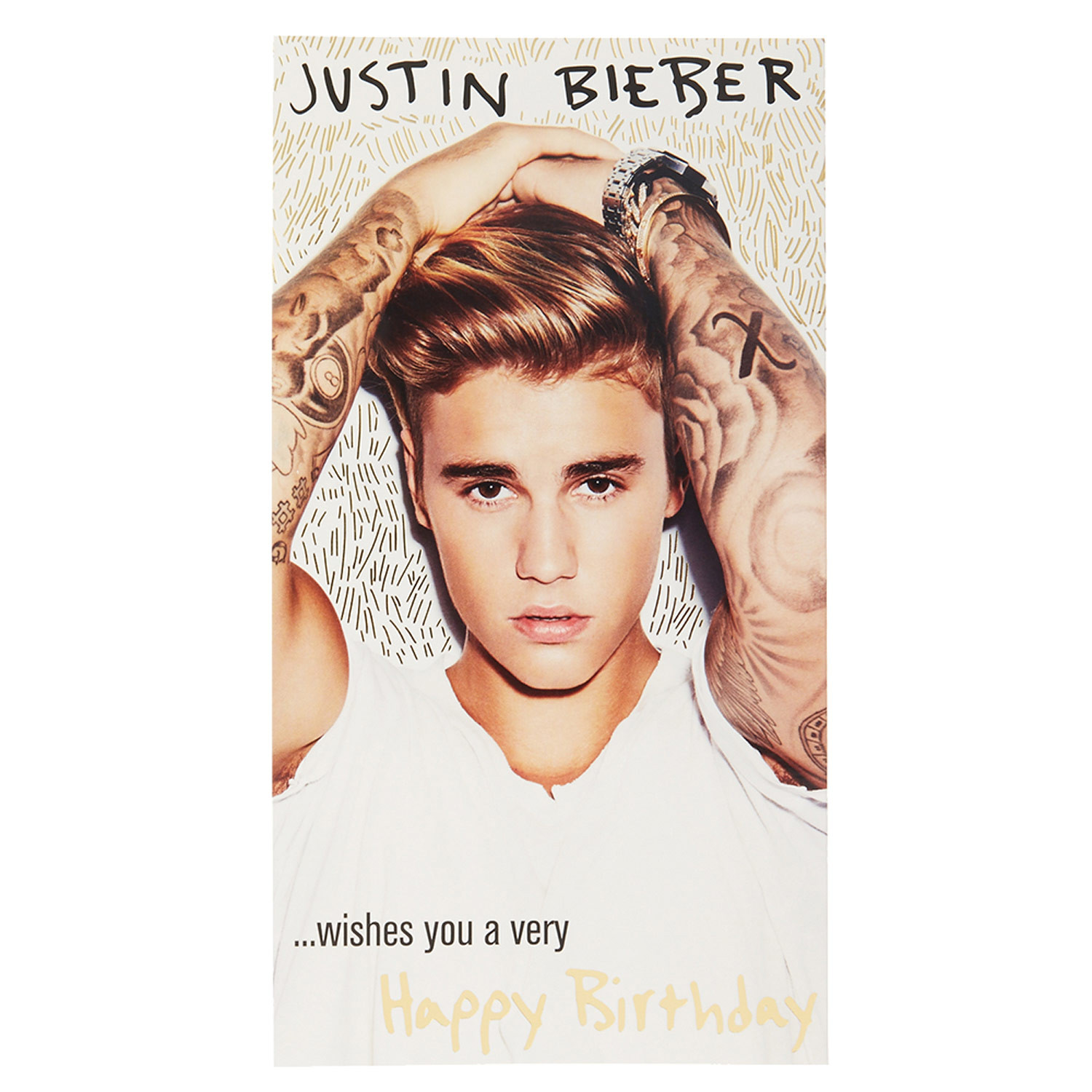 Justin Bieber Birthday Card
 Image Claire s Justin Bieber Fold Out Birthday Card