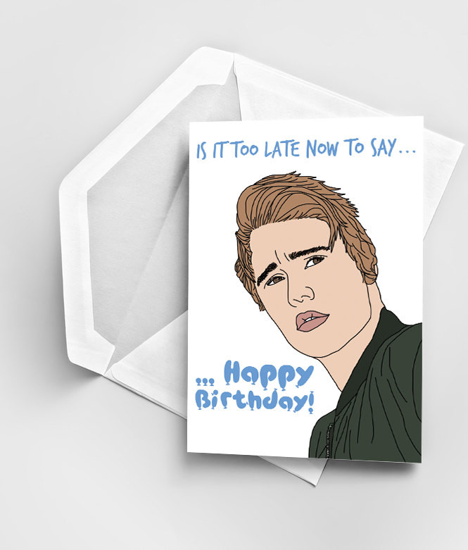 Justin Bieber Birthday Card
 Happy Birthday Greeting Card Justin Bieber Birthday Card