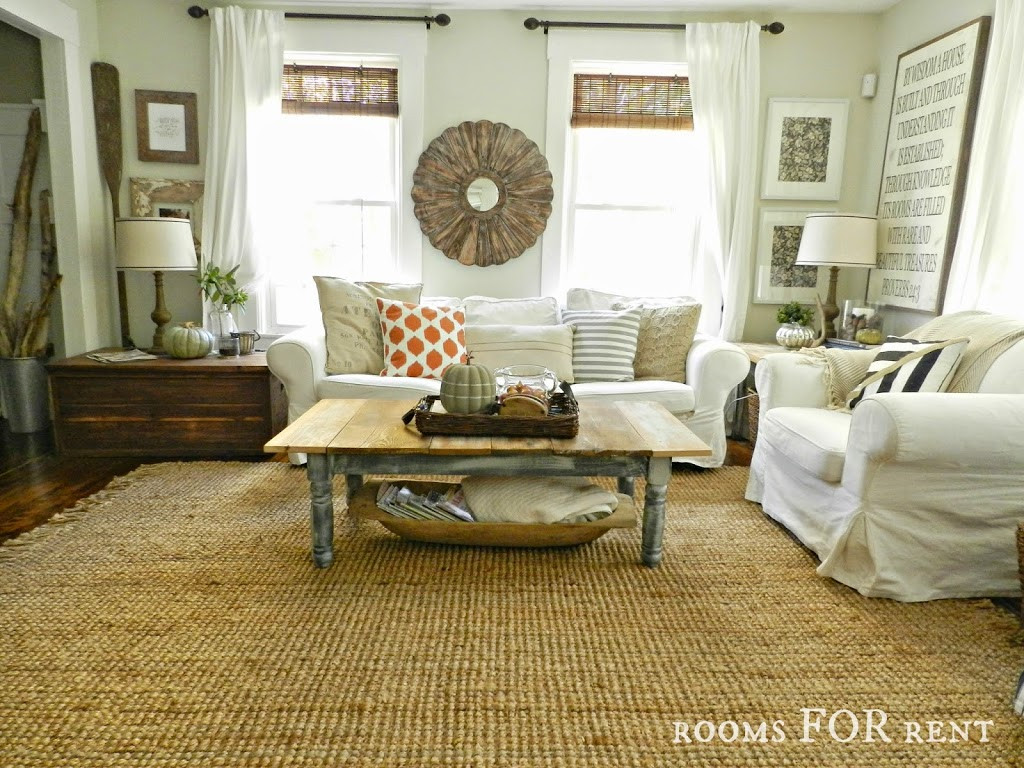 living room ideas with jute rug