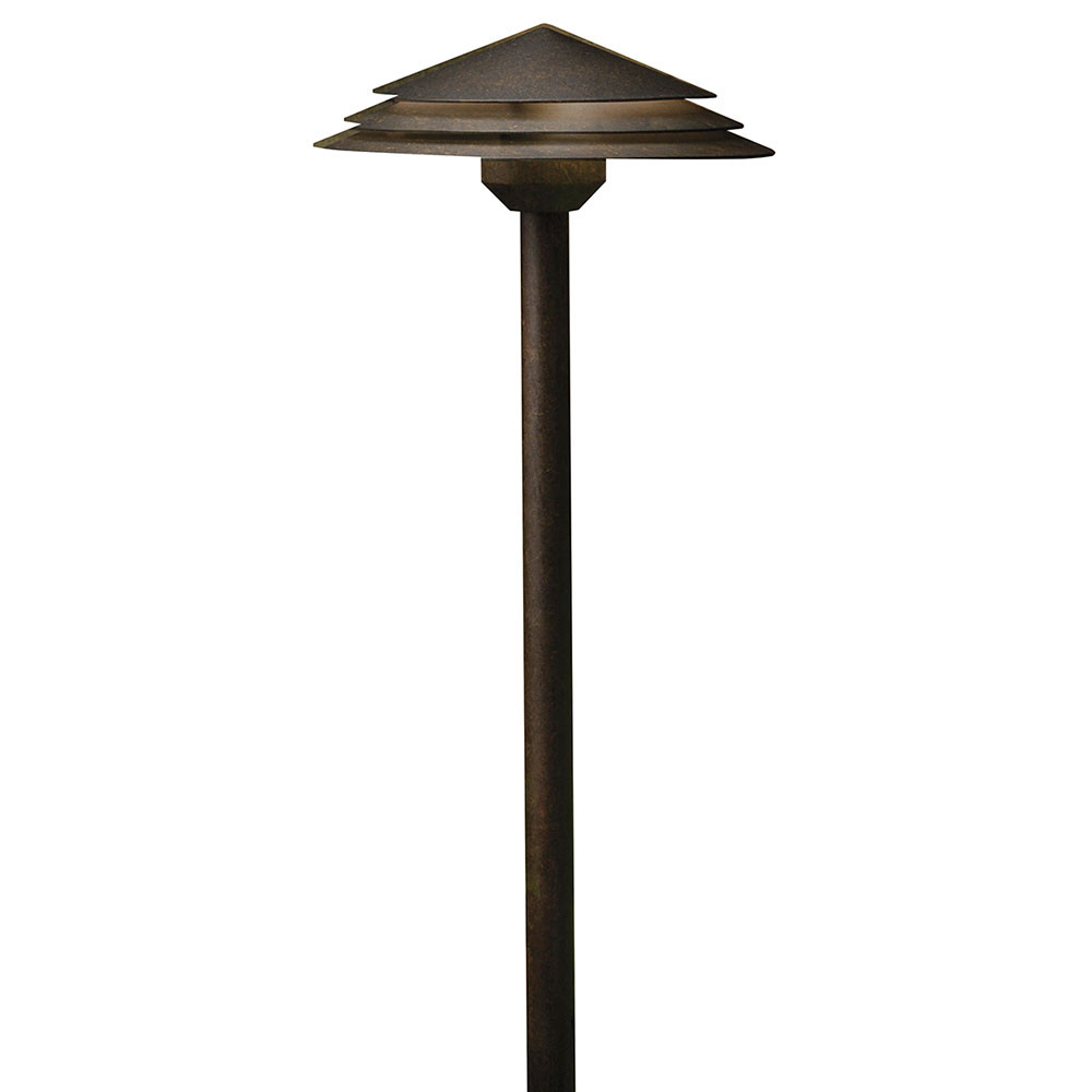 Kichler Outdoor Landscape Lighting
 Kichler AGZ30 Round Tiered Modern Aged Bronze LED