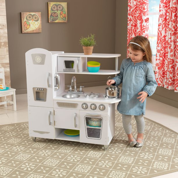 Kidkraft Retro Kitchen White
 KidKraft Vintage Play Kitchen White Walmart