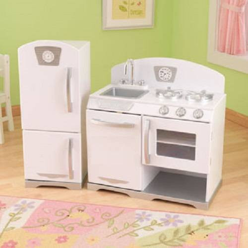 Kidkraft Retro Kitchen White
 NEW KidKraft 2pc Retro Kitchen White