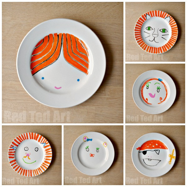 Kids Art Gifts
 Kids Art Plates Gifts Kids Can Make Red Ted Art Make