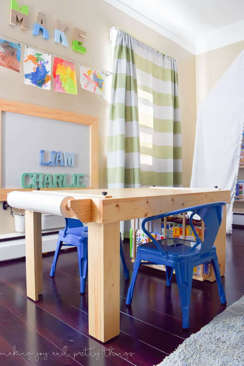 Kids Art Table With Storage
 e Room Challenge Week 6 A d Boys Bedroom Reveal