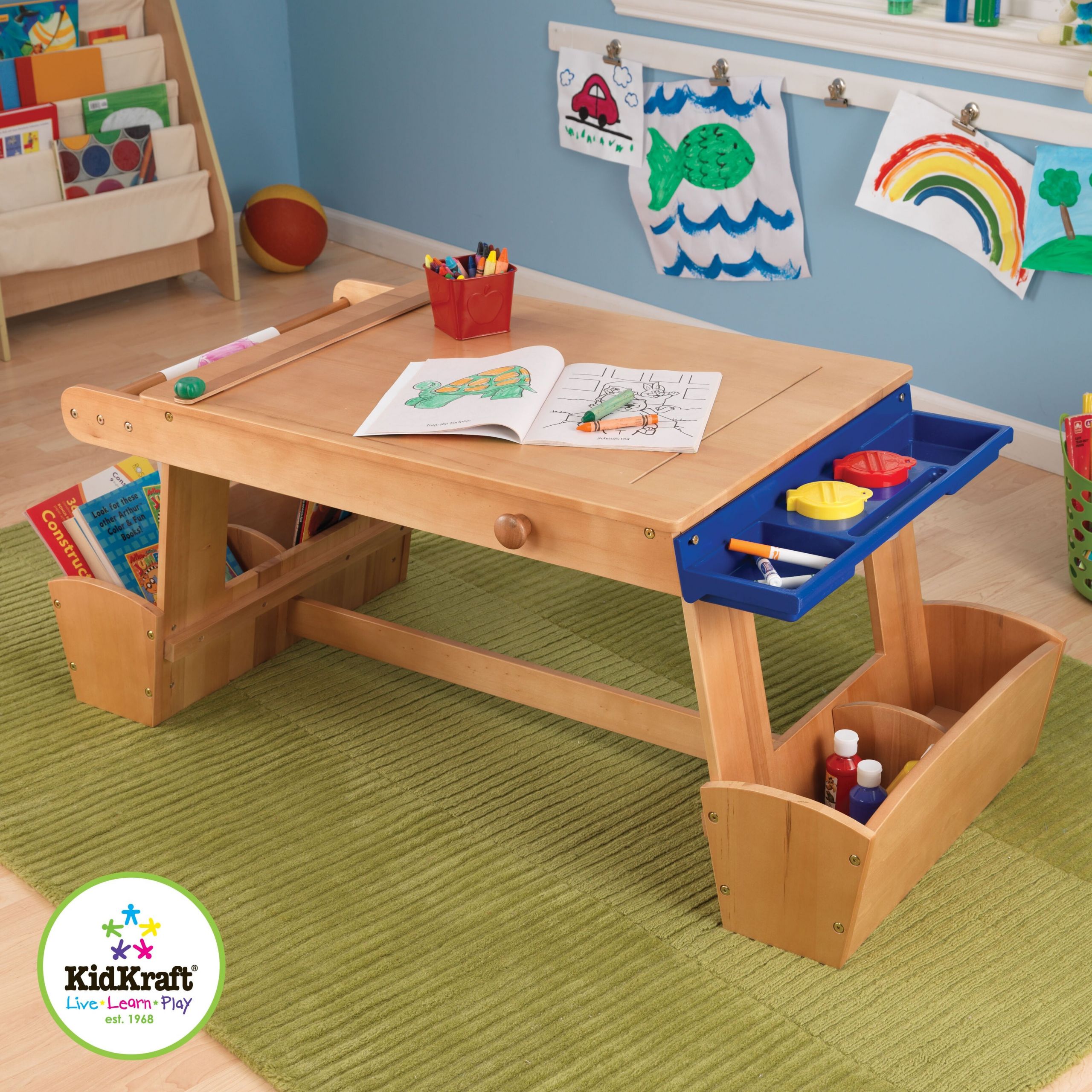 Kids Art Table With Storage
 KidKraft Drying Rack and Storage Kids Arts and Crafts