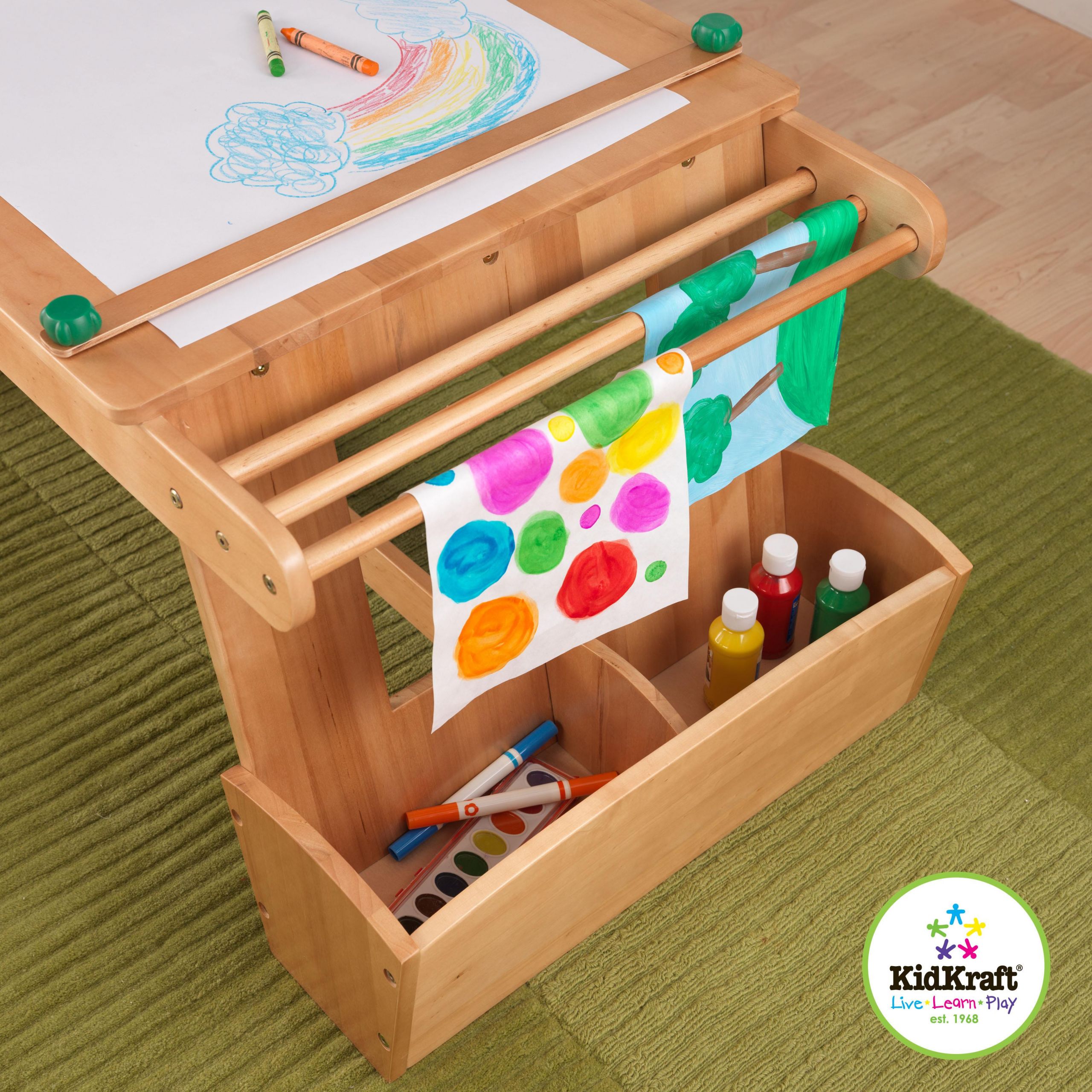 Kids Art Table With Storage
 KidKraft Art Table With Drying Rack And Storage by OJ