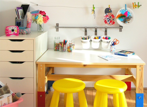 Kids Art Table With Storage
 DIY Kids Room Art & Homework Desk Ideas with Storage
