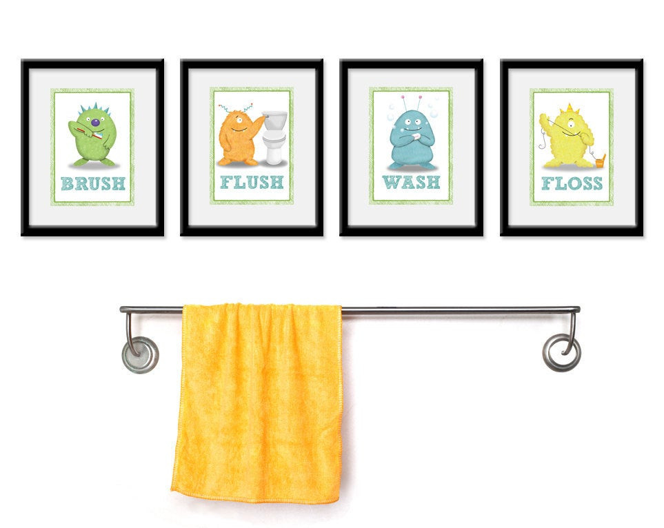 Kids Bathroom Art
 Kids Bathroom Art Children s Wall Decor Monsters for the