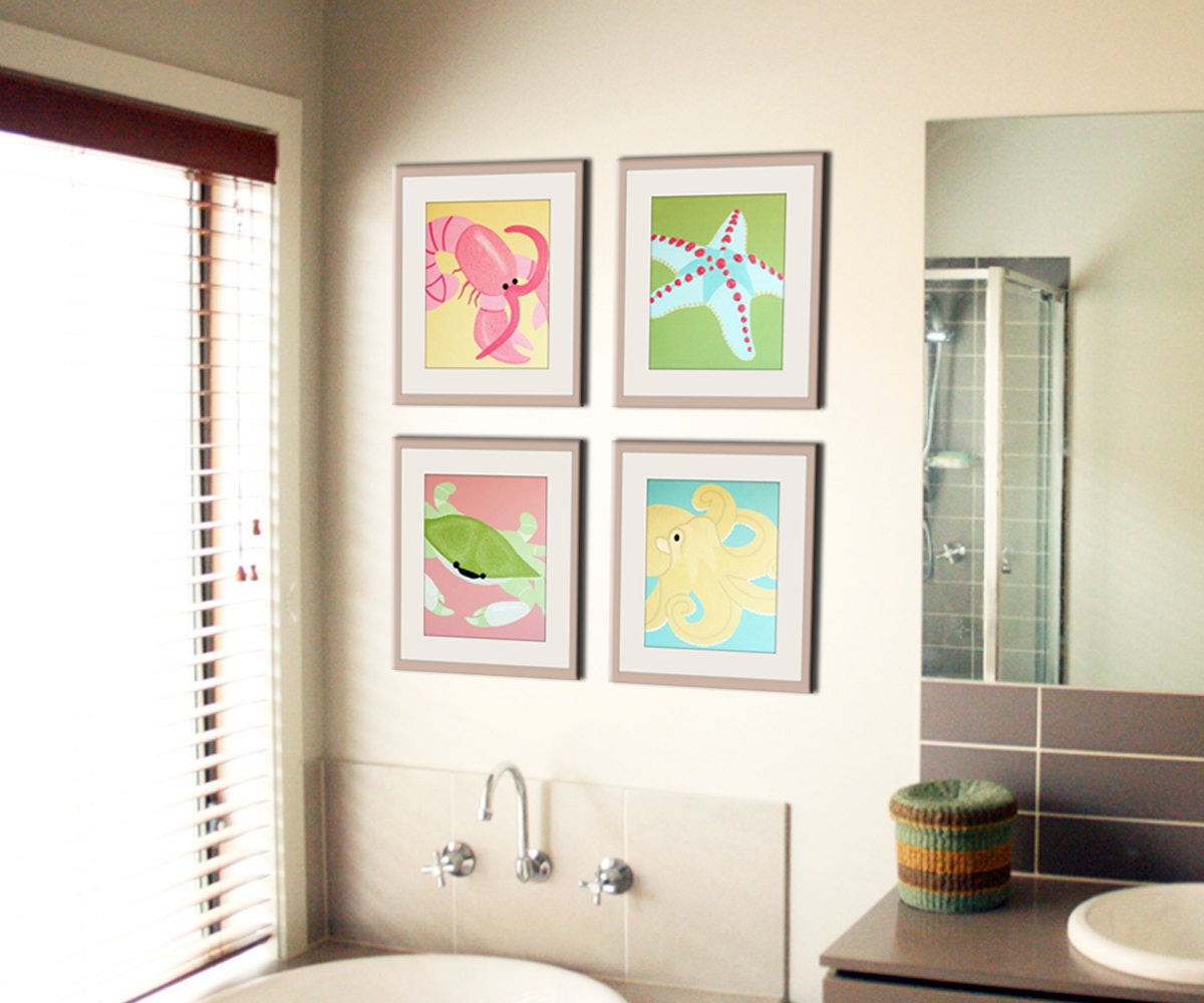 Kids Bathroom Art
 Bathroom art bathroom prints Kids bathroom children art