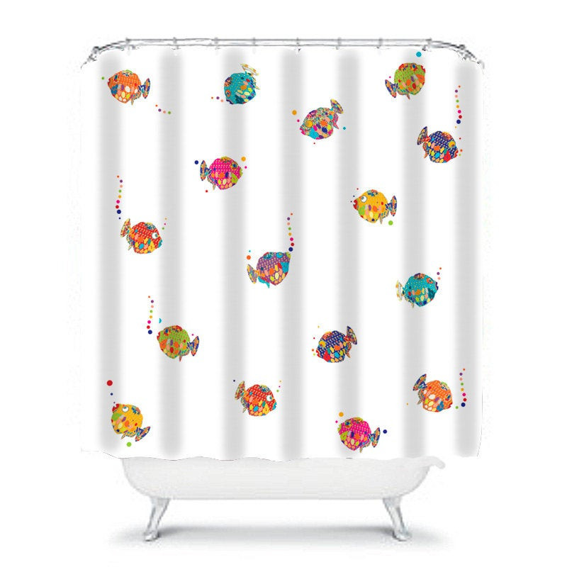 Kids Bathroom Curtains
 kids shower curtain fish shower curtain kids bathroom decor