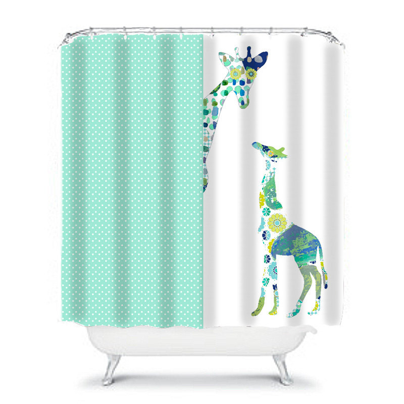 Kids Bathroom Curtains
 giraffe shower curtain kids shower curtain kids bathroom