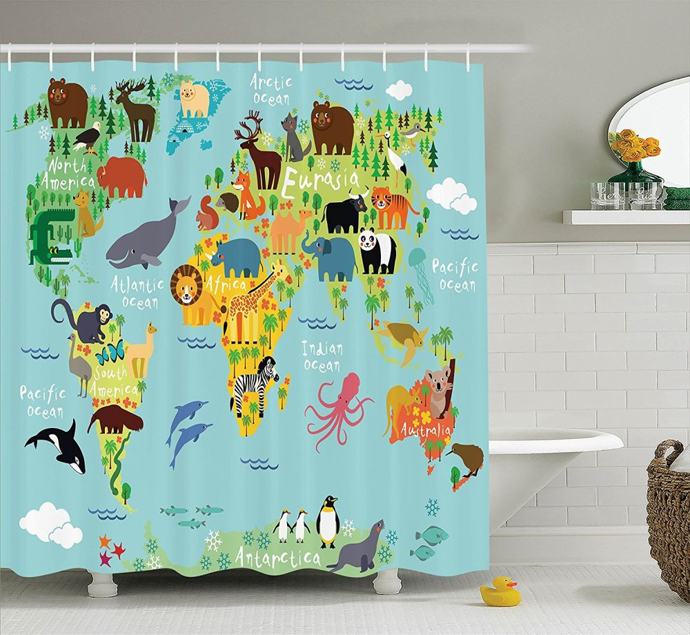 Kids Bathroom Curtains
 30 Kids Shower Curtains With Cute Funny And Colorful Designs