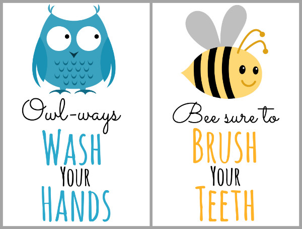 Kids Bathroom Signs
 Crafting an Organized Kid s Bathroom with Free Printable