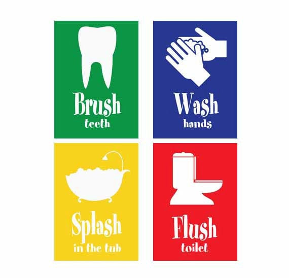 Kids Bathroom Signs
 Items similar to Printable Kids Bathroom Sign Kids Room