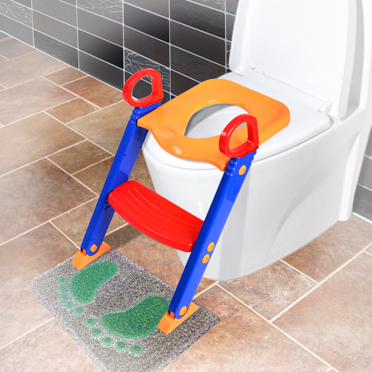 Kids Bathroom Stool
 Jaxpety Kids Training Potty Trainer Toilet Seat Chair