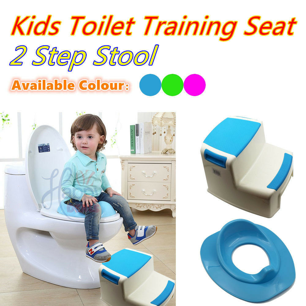 Kids Bathroom Stool
 New Portable Plastic 2 Step Stool Bathroom Kids toilet