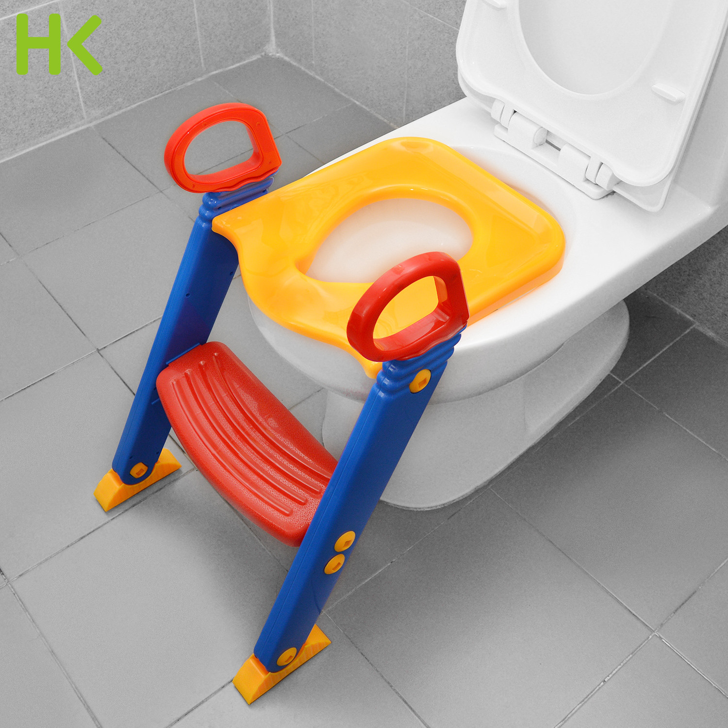 Kids Bathroom Stool
 Anti Slip Potty Training Ladder Step Up Seat Toilet