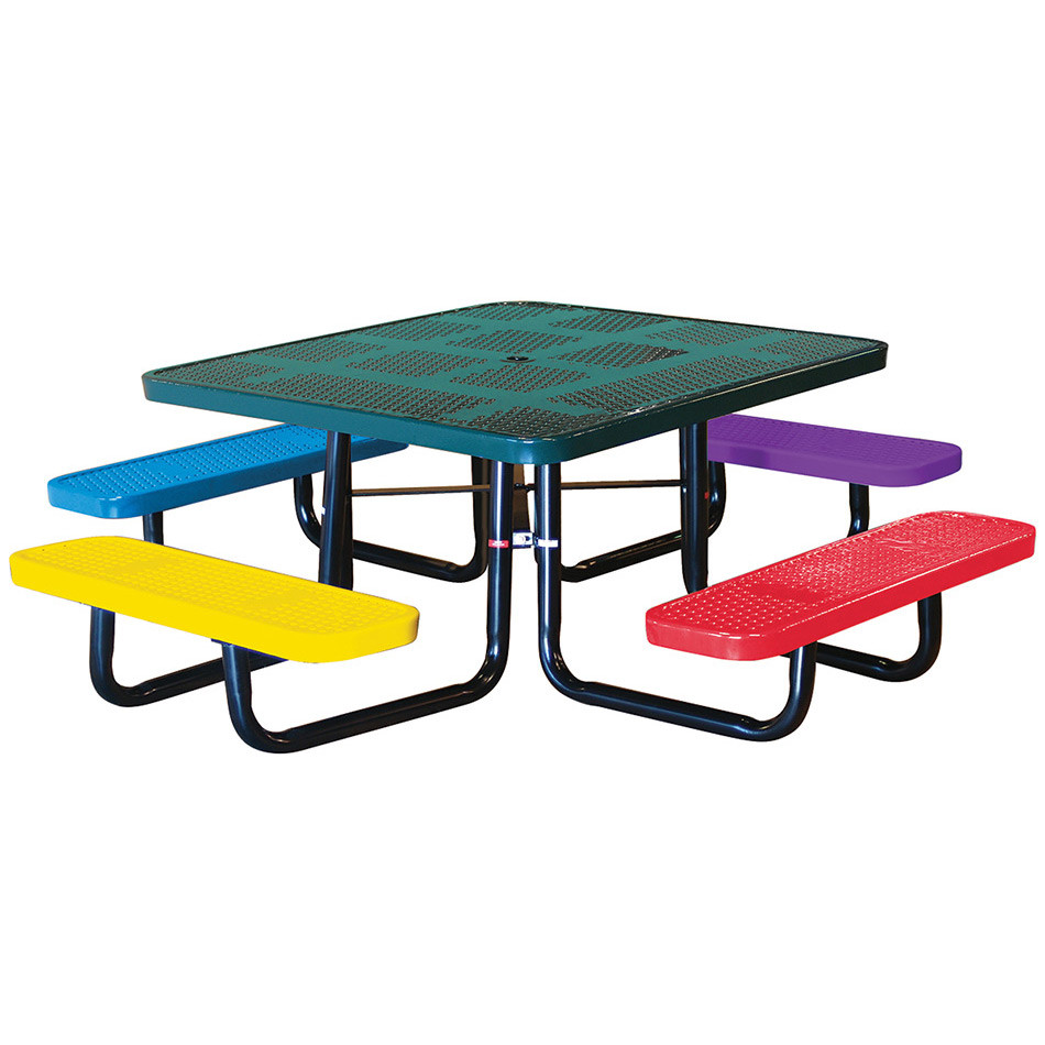 Kids Bench Table
 46in Square Perforated Children s Picnic Table