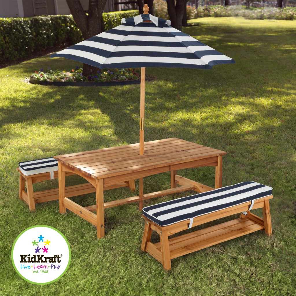 Kids Bench Table
 Kidkraft Outdoor Kids Table and Chairs Set 2 Chair Benches