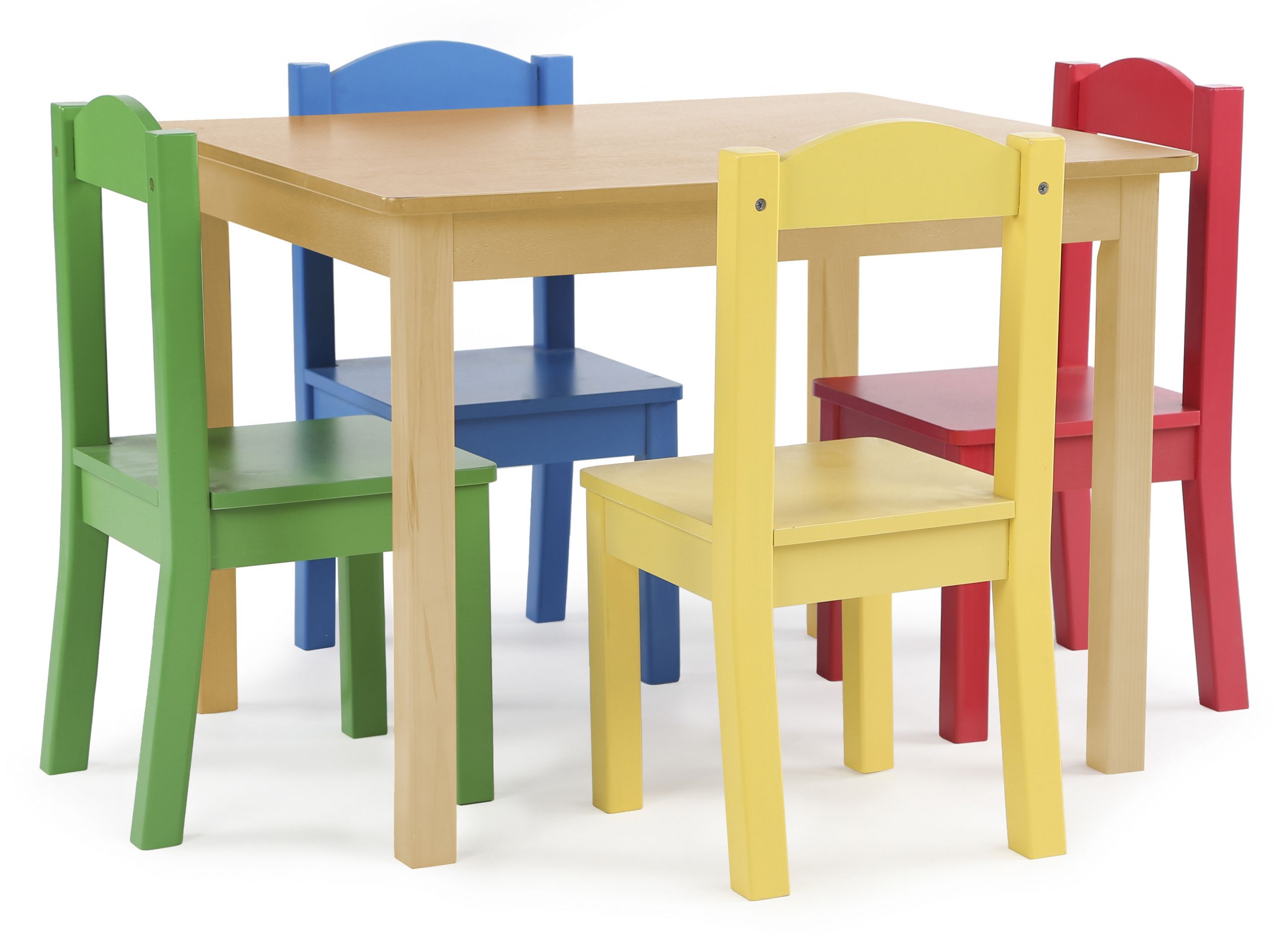 Kids Bench Table
 Tot Tutors Kids Wood Table and 4 Chairs Set Natural