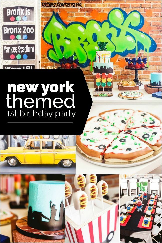 Kids Birthday Party Ideas Nyc
 A New York City Inspired First Birthday Party