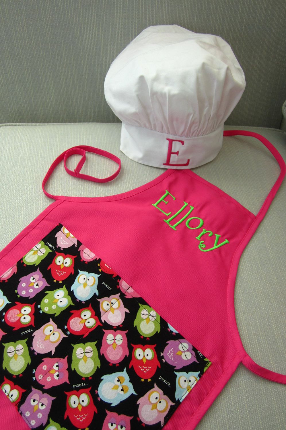 Kids Chef Gifts
 Personalized Kids Apron and Chef Hat Custom Monogrammed