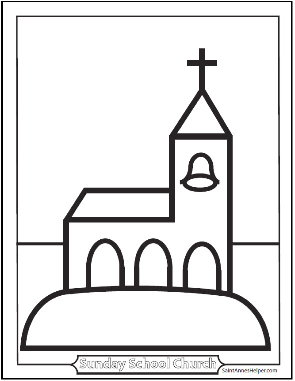 Kids Coloring Pages For Church
 Coloring Sheets For Children Preschool Church Coloring Page
