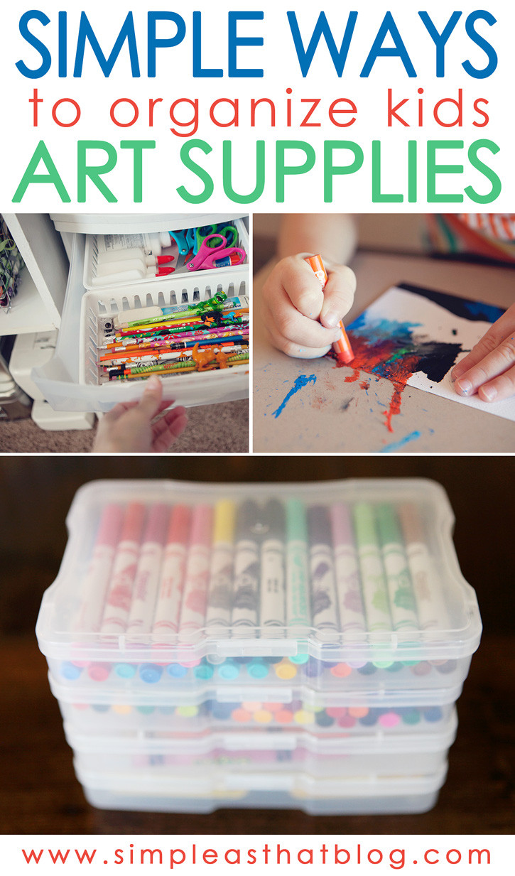 Kids Crafting Supplies
 Simple Ways to Organize Kids Craft Supplies