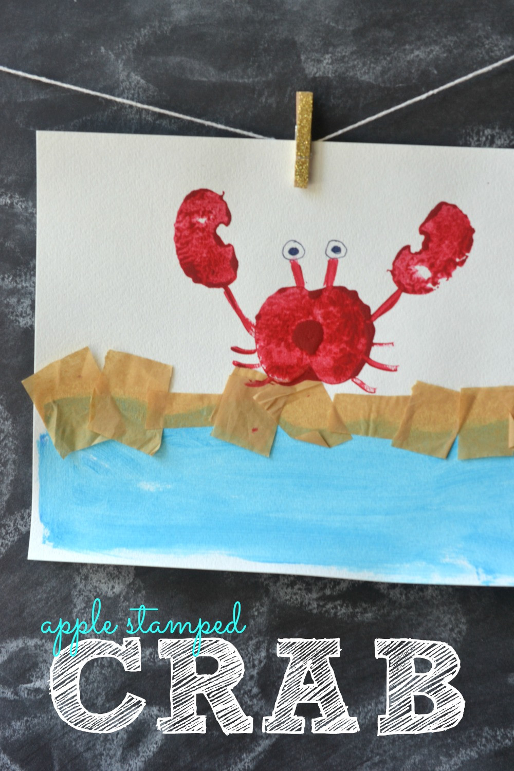 Kids Crafts And Activities
 Apple Stamped Crab Kids Craft