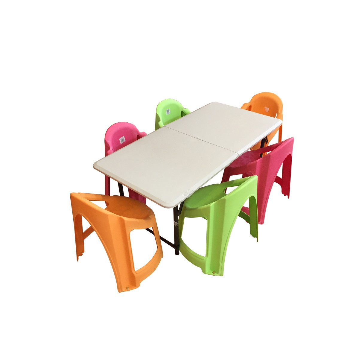 Kids Foldable Table And Chairs
 Hire Kids Folding Trestle Table and 6 Chairs