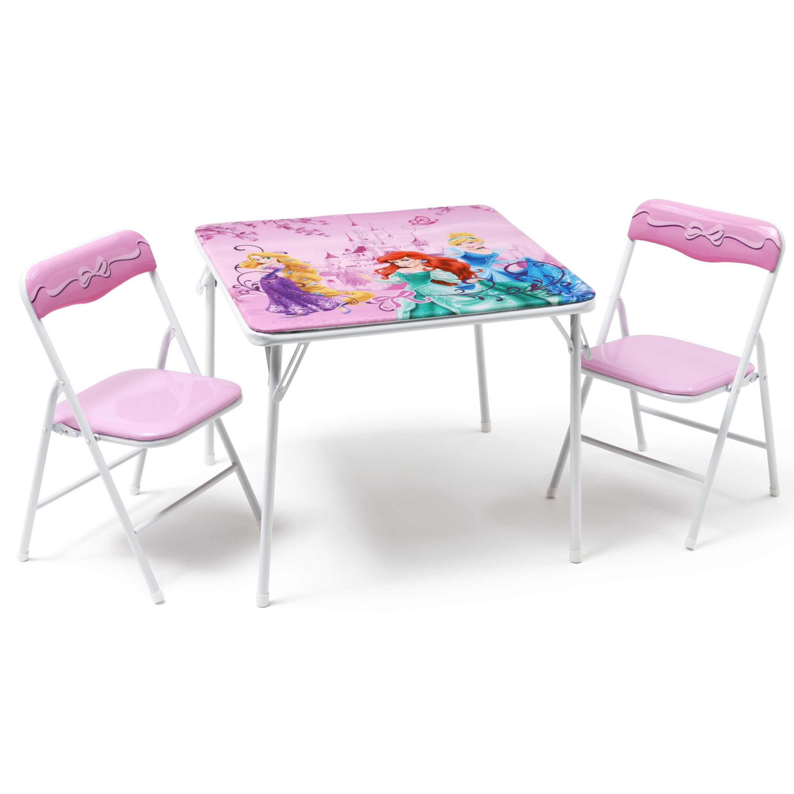 Kids Foldable Table And Chairs
 DeltaChildren Princess Folding Children 3 Piece Square